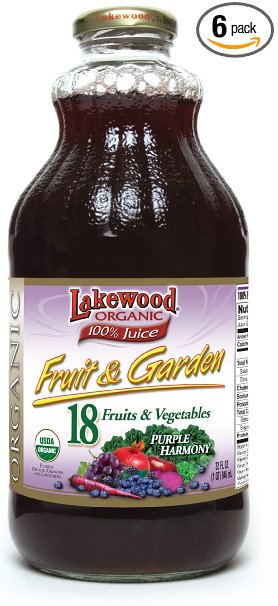 Lakewood Organic Fruit and Garden Purple Harmony, 32 Ounce (Pack of 6)