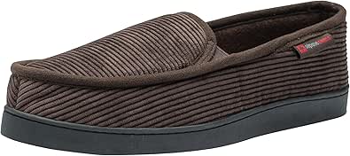 Alpine Swiss Steve Mens Wide Moccasin Slippers Memory Foam Slip On Indoor House Shoes