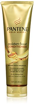 Pantene Pro-V Gold Series Moisture Boost Conditioner, 8.4 Fluid Ounce for African American, Ethnic and Curly Hair Care