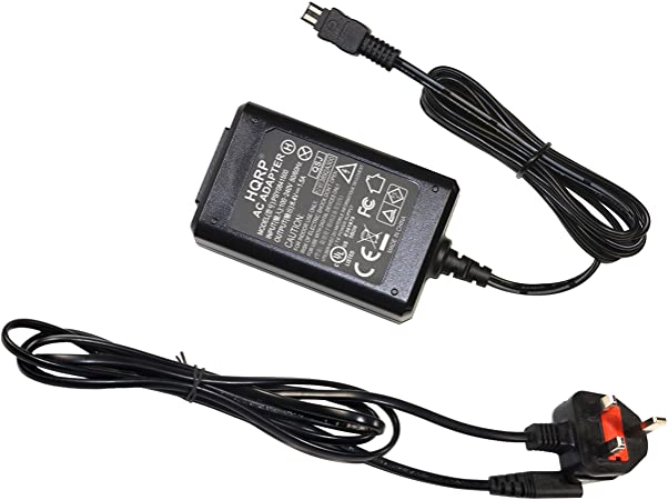 HQRP AC Power Adapter compatible with Sony AC-L200 AC-L200C AC-L25 AC-L25A AC-L25B AC-L25C AC-L20 fits HandyCam DCR-SR68 DCR-SR88 DCR-SX43 DCR-SX44 HDR-TD10 HDR-HC3E HDR-HC5E HDR-HC7E HDR-HC9E