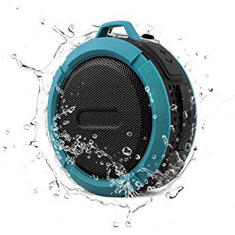BSWHW Wireless Outdoor Portable Bluetooth & Shower Speaker with Bass,Stereo,Super Waterproof Dustproof Shockproof, Sport Hi-Fi, For iPhone,iPad,Samsung,HTC, PC or More-Blue