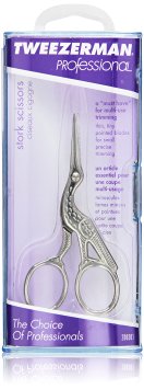 Tweezerman Professional Stork Scissors Used for Trimming Brows and Facial Hair