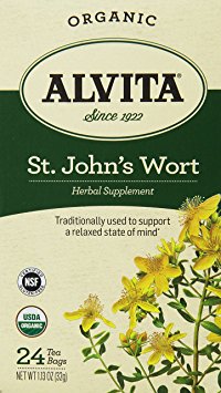 Alvita Tea Organic St. Johns Wort Herbal Tea Bags, 24 Count
