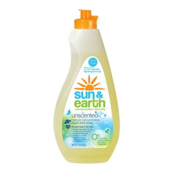 Sun and Earth Natural Concentrated Dishwashing Liquid, Unscented (22oz) (PACK OF 1)