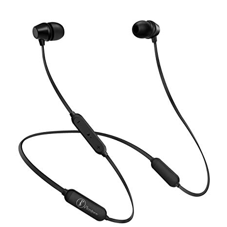 PluStore Bluetooth Headphones, Neckband Wireless Headphones with Mic, Dual Batteries 16-18 Hrs Playtime Sports Headsets with APTX Low Latency, Lightweight Magnetic Earbuds