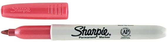 Newell Brands, Sharpie Permanent Marker, Fine Point, Metallic Red Marker (2029664)