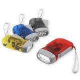 Chromo Inc Immedia-Light Hand Crank Flashlight 4 Pack of Immediate Light for Emergency Camping Home or Car Green Energy No-Battery Required Translucent Case with 3 LED Pure White light