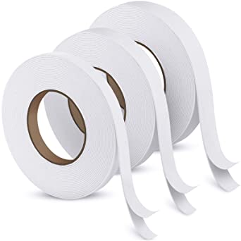 3 Rolls Sticky Foam Tape Double Sided Mounting Adhesive Tape for Shaker Card Scrapbooking Crafts, 16.5 Yards