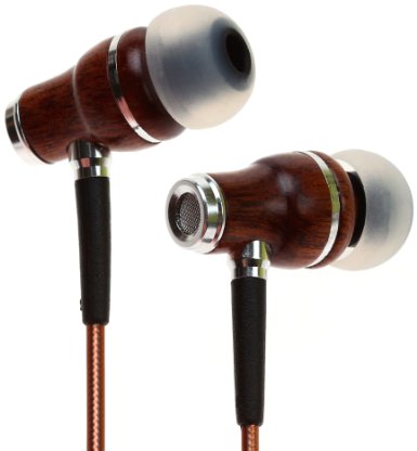 Symphonized NRG 2.0 Premium Genuine Wood In-ear Noise-isolating Headphones with Innovative Shield Technology Cable and Mic (Brown)