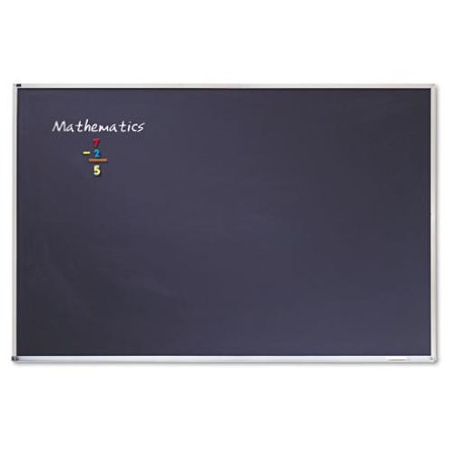 Quartet Porcelain Chalkboard, 4 x 6 Feet, Black with Aluminum Frame (PCA406B)