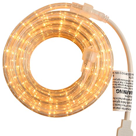 PERSIK 18 Feet CLEAR Rope Light for Indoor and Outdoor use