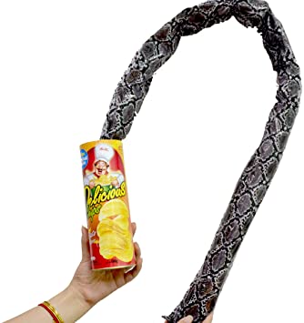 Blppldyci The Potato Chip Snake Can Jump Spring Snake Toy Gift April Fool Day Halloween Party Decoration Jokes in A Can Gag Gift Prank Large Size (Potato Chip Style)(1pcs)