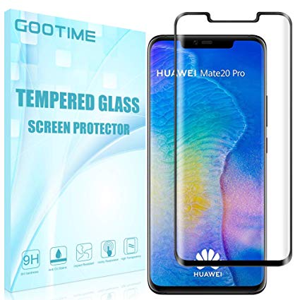 Gootime Compatible with Screen Protector Mate 20 Pro [Full Adhesive] Mate 20 Pro Tempered Glass [Case Friendly] Mate 20 Pro Screen Film