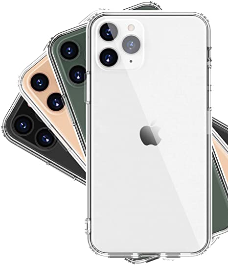 SHAMO'S Case for iPhone 11 Pro Max Clear Shock Absorption with TPU Bumpers Anti-Scratch Cover, HD Crystal Clear