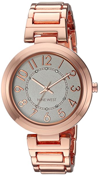 Nine West Round Rose Goldtone Bracelet Watch