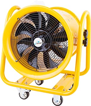 Iliving ILG8VF16 Vent Fan for Home Attic, Shed, or Garage Ventilation, 1200 CFM, 1800 SQF Coverage Area, 16", Yellow