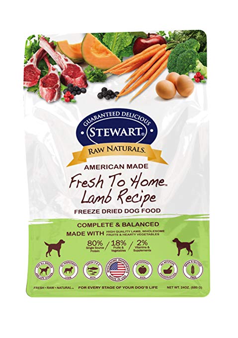 Stewart Raw Naturals Fresh To Home Freeze Dried Dog Food, Lamb