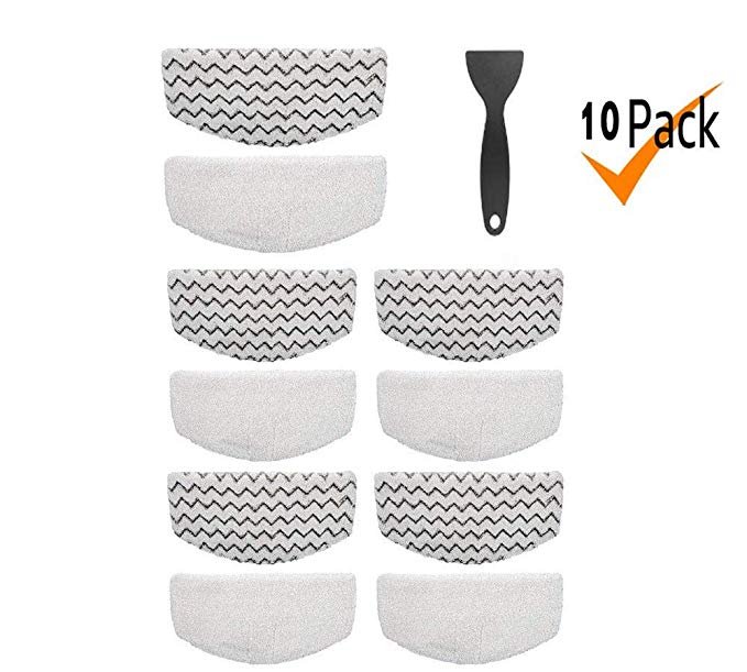 Tingkam 10 Pack Washable Steam Mop Pads Replacement for Bissell Powerfresh 1940 1544 1440 Series Steam Mop, Model 1544A, 2075A, 1806, 5938, 1940W, 19404, 1940A