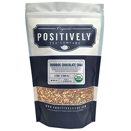 Organic Rooibos Chocolate Chai, Loose Leaf Bag, Positively Tea LLC. (1 lb.)