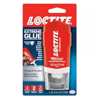 Loctite Extreme Glue, Strong All Purpose Glue for Wood, Metal, Leather, Plastic, & More - Dries Clear - 1.62 oz Tube, 1 Pack