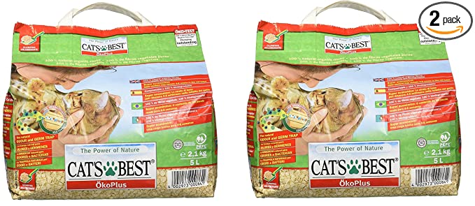Cats Best Cats Best Oko Plus Clumping Organic Cat Litter -5 LTR (Pack of 2) Total = 10 LTR, 2 Count (Pack of 2)
