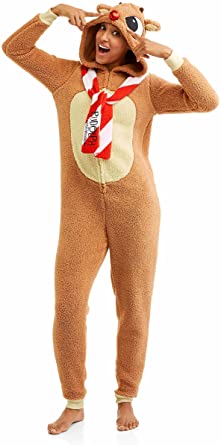 Rudolph The Red Nosed Reindeer Women's Sherpa Union Suit