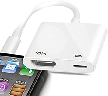 [Apple MFi Certified] Lightning to HDMI Adapter Digital AV, for iPad iPhone to HDMI Adapter 1080P with Lightning Charging Port Compatible for iPhone, iPad and iPod Models and TV Monitors Projectors