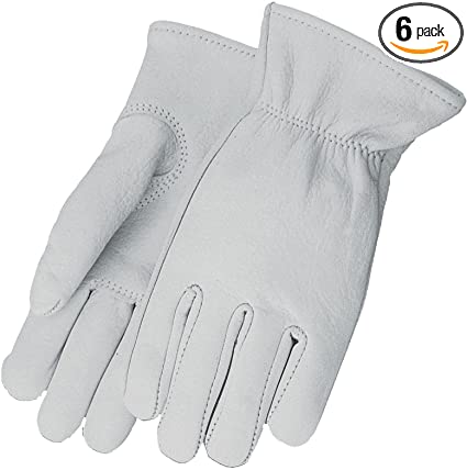 Midwest Gloves & Gear 794-S-AZ-6 USA Made Leather Work Glove, Small, Goatskin