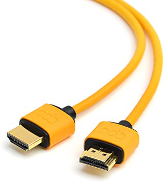 CPO® Ultra Slim/Flexible HDMI Cable, 4K, UHD (0.5m, Orange)
