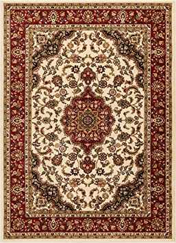 Well Woven Barclay Medallion Kashan Ivory Traditional Area Rug 7'10" X 9'10"