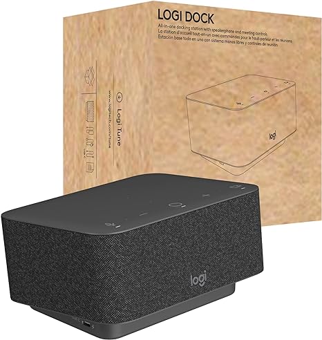 Logitech - Logi Dock, All-in-One USB C Laptop Docking Station, Speakerphone, Noise Canceling Mics, Bluetooth, HDMI, for Windows/macOS, Certified for Microsoft Teams