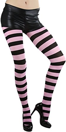 ToBeInStyle Women's Full Footed Wide Striped Tights