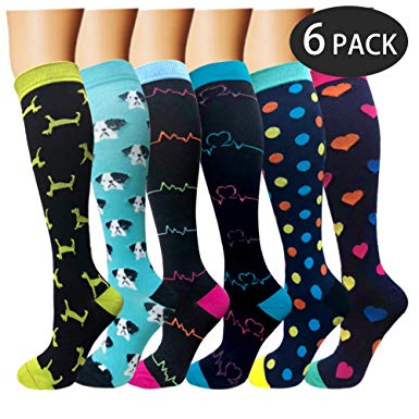 Compression Socks For Men & Women –Funny socks Best Medical All Sports,Travel,Nurse - 20-25 mmHg