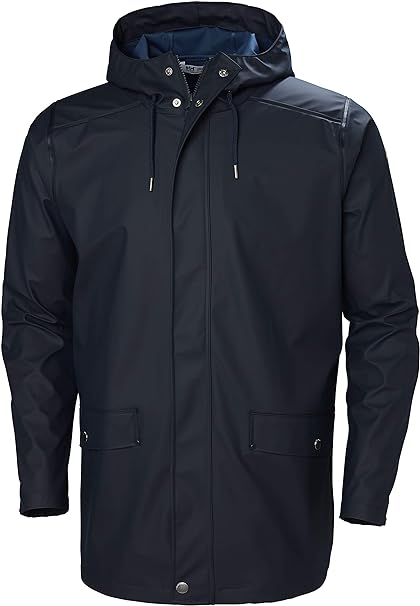 Helly Hansen Men's Moss Long Hooded Fully Waterproof Windproof Raincoat Jacket