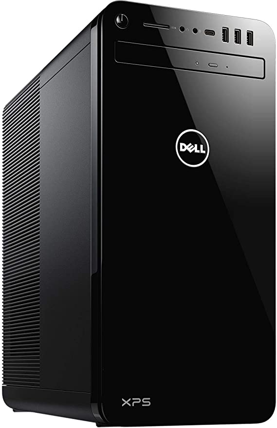 Dell 8930 XPS Tower Desktop Computer, 9th Generation Intel Core i7-9700, NVIDIA GeForce GTX 1050Ti 4GB Graphics, 256GB SSD plus 1TB HDD, 16GB Memory, Windows 10 Home, DVD-RW, Black