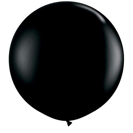 36 Inch Latex Balloon Black (Premium Helium Quality) Pkg/6 by NYKKOLA