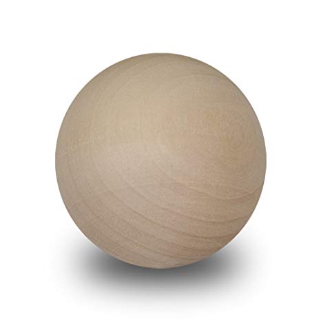 Wood Round Balls 1/2 inch Unfinished Wood (1/2")- Bag of 100