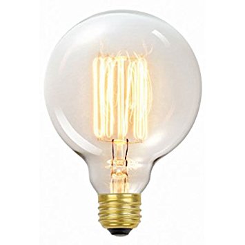 Globe Electric 60W Vintage Edison G30 Vanity Tungsten Incandescent Filament Light Bulb, E26 Base, 01320