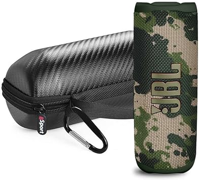 JBL FLIP 6 Waterproof Portable Speaker Bundle with gSport Carbon Fiber Case (Green Camo)