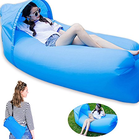 Opard Inflatable Lounger Hangout Sofa Waterproof Portable Air Bag Lazy Couch for Indoor/ Outdoor/ Camping/ Beach