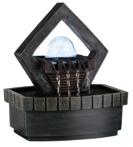 OK LIGHTING FT-1154/1L 9-Inch H Fountain with 1 Light