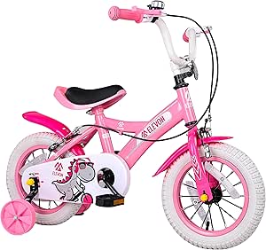 BalanceFrom Dinos Kids Bike Kids Bicycle with Removable Training Wheels and Basket 12 Inch 14 Inch 16 Inch 18 Inch for Boys Girls Ages 2-9 Years Old