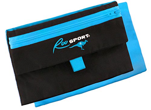 The RooSport 2.0 BLUE NEW 2015 Running Pocket - The Original Magnetic Pocket, (Not to be confused w/Running Buddy or Buddy Pouch)Attachable, Water-resistant, Magnetic Running Pouch! Not a Running Belt! Go Beltless! Great for Runners, Walkers, Cyclists, Hikers, & Travelers 6x4" 1.7 oz