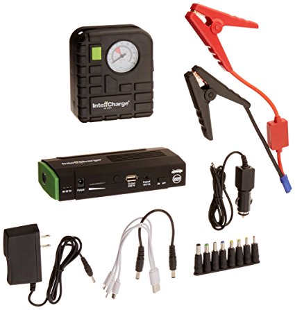 Dr Tech X1-Compressor InteliCharge Car Multi-Function 13600mAh Jump Starter with Portable Power Charger