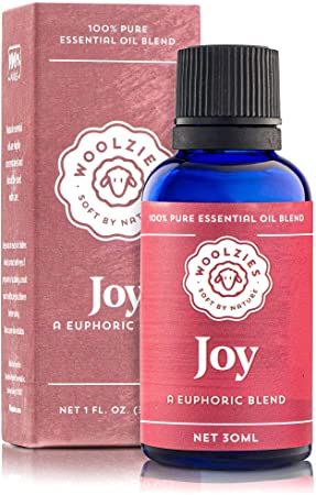Woolzies 100% Pure Joy Essential oil Blend 1oz| Cold-pressed | Helps Be Positive Happy Relaxed Confident & Boost Mood | Natural Therapeutic Grade | For Diffusion Internal/Topical