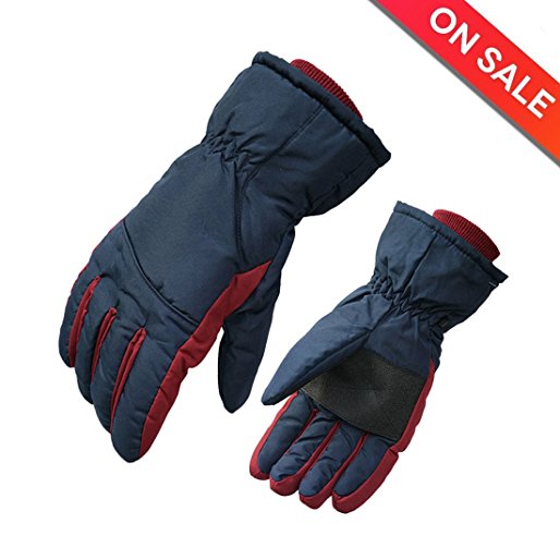 JJseason Men's Winter Gloves Fashion Outdoor Gloves Warm Waterproof Gloves Cycling Biking Gloves Snowmobile Snowboard Ski Gloves Athletic Gloves Mittens