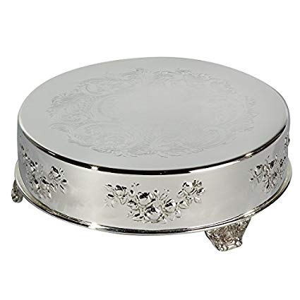 Elegance Silver 89905 Silver Plated Round Cake Stand, 12"