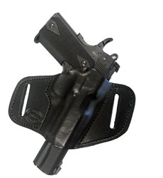 Gun Holster Sig Sauer 1911 5" /w Rails Pro Carry 7 Right Hand Outside The Waistband Black Leather