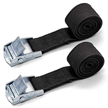 HOLLY TRIP Pack of 2 Lashing Straps with Buckle Good for Roof-top Tie Down with Kayaks, Canoes, Carriers and Other Roof Mounted Luggage Cargo(3.2' x 1")