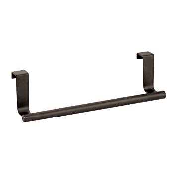 InterDesign Forma Over-the-Cabinet Kitchen Dish Towel Bar Holder - 9", Bronze